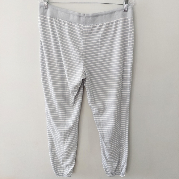 Gilligan & O'Malley pajama pants Large blue white stripes joggers drawstring - Picture 6 of 8